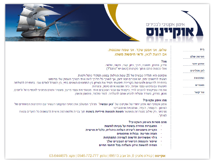 בנית אתר ליועץ עסקי
